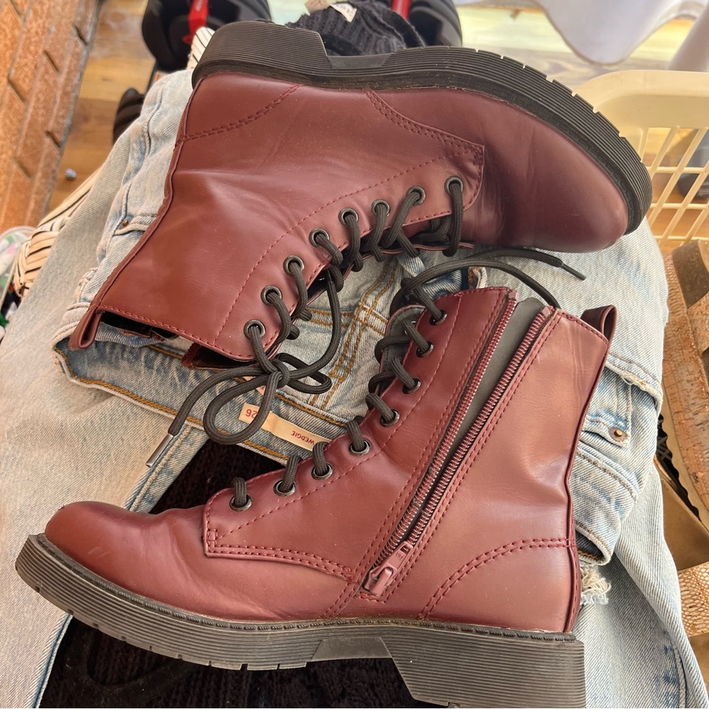 Lace Up Combat Boots